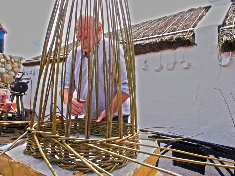 basket weaving, creel making Donegal,